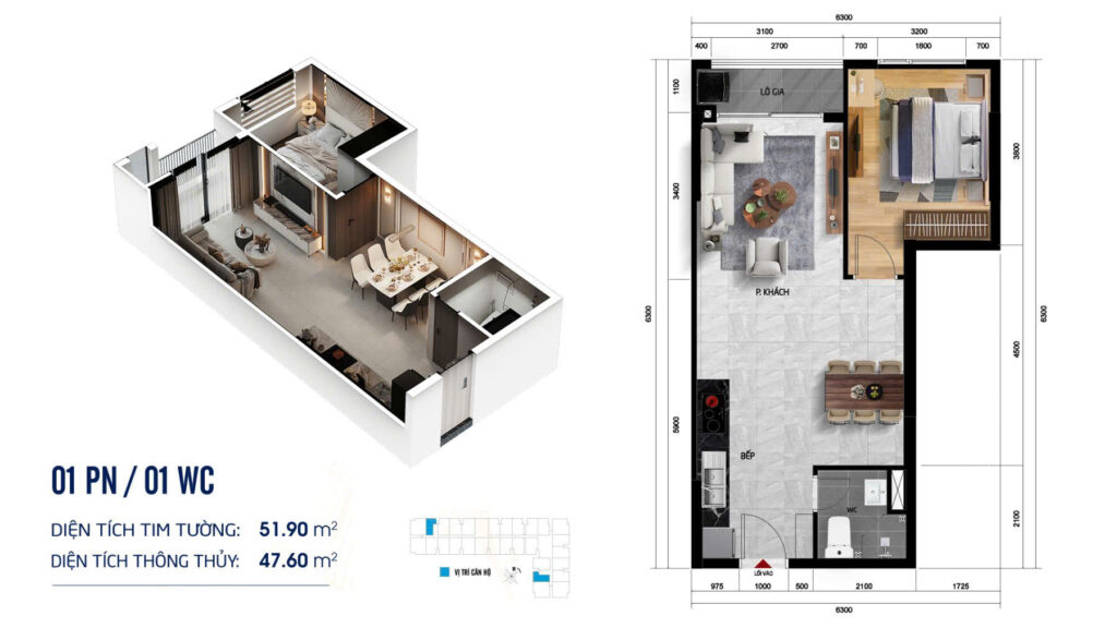 Symlife Bình Hoà 18 Căn Hộ 1 PN + 1WC