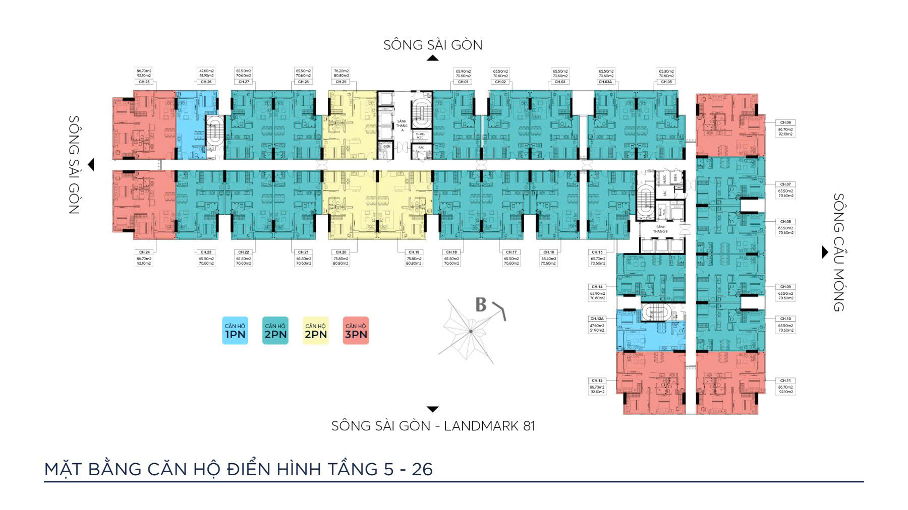 Mặt Bằng Căn Hộ Symlife Bình Hoà Tầng 5-26