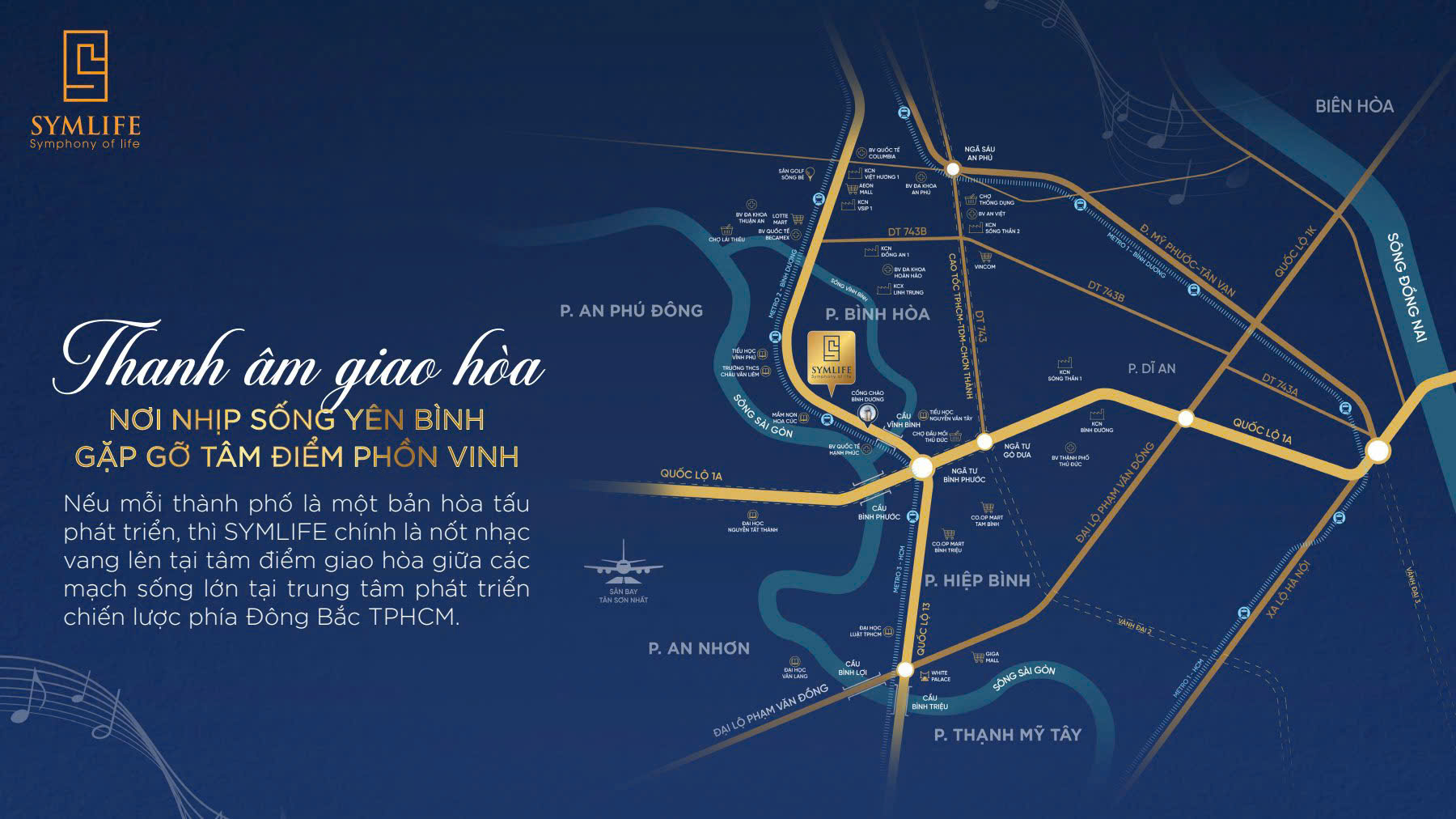Vị trí dự án căn hộ Symlife Bình Hoà Tp Hồ Chí Minh